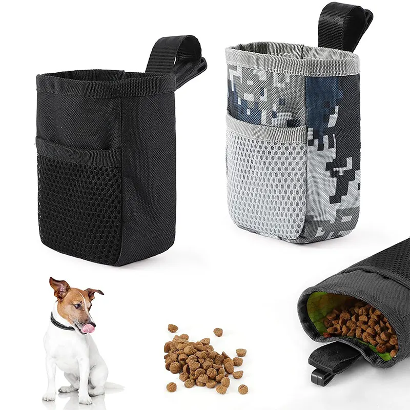 Portable Dog Snack Bag Pet Feed Snack Reward Pocket Dispenser for Pet Puppy Travel or Outdoor Use for Dog Cat Training Feeding