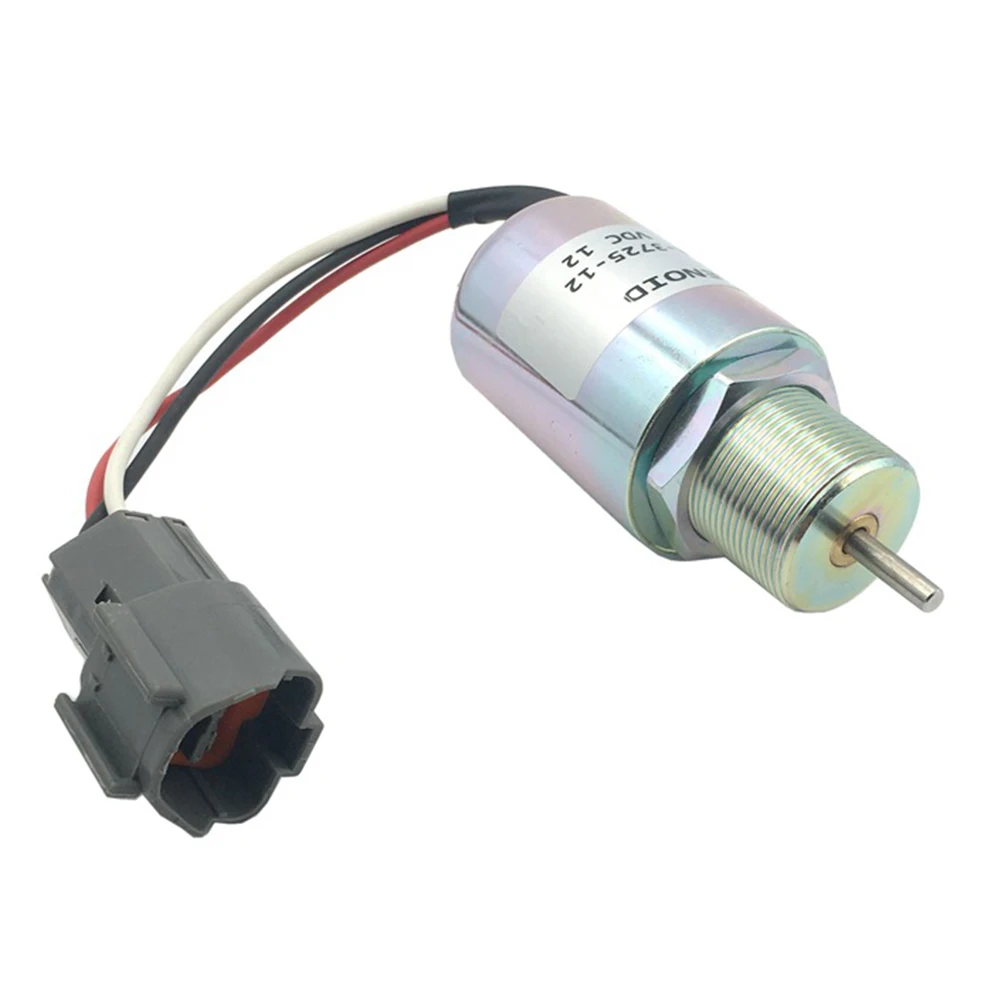 

Engine Solenoid Valve 12V Solenoid Valve Copper Wire Conductivity Easy Engine Maintenance Silver Fuel Management