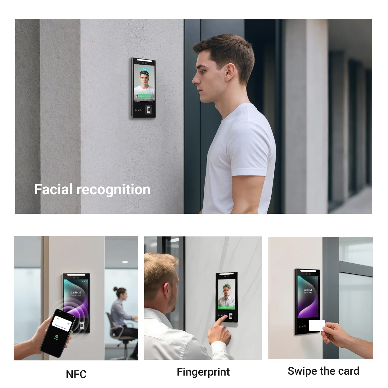 FCV4907 防水指紋認証出席機 NFCスキャナー ナイトビジョン 顔認証 Linuxアクセス制御 無料SDK OEM ODM