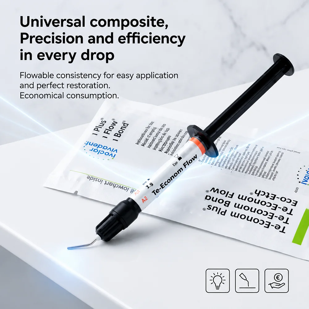 Ivoclar Te Econom Flow Dental Flowable Composite Resin Restorative Material 2g Pack A2 A3 Dentistry Clinic Supplies Materials view 5