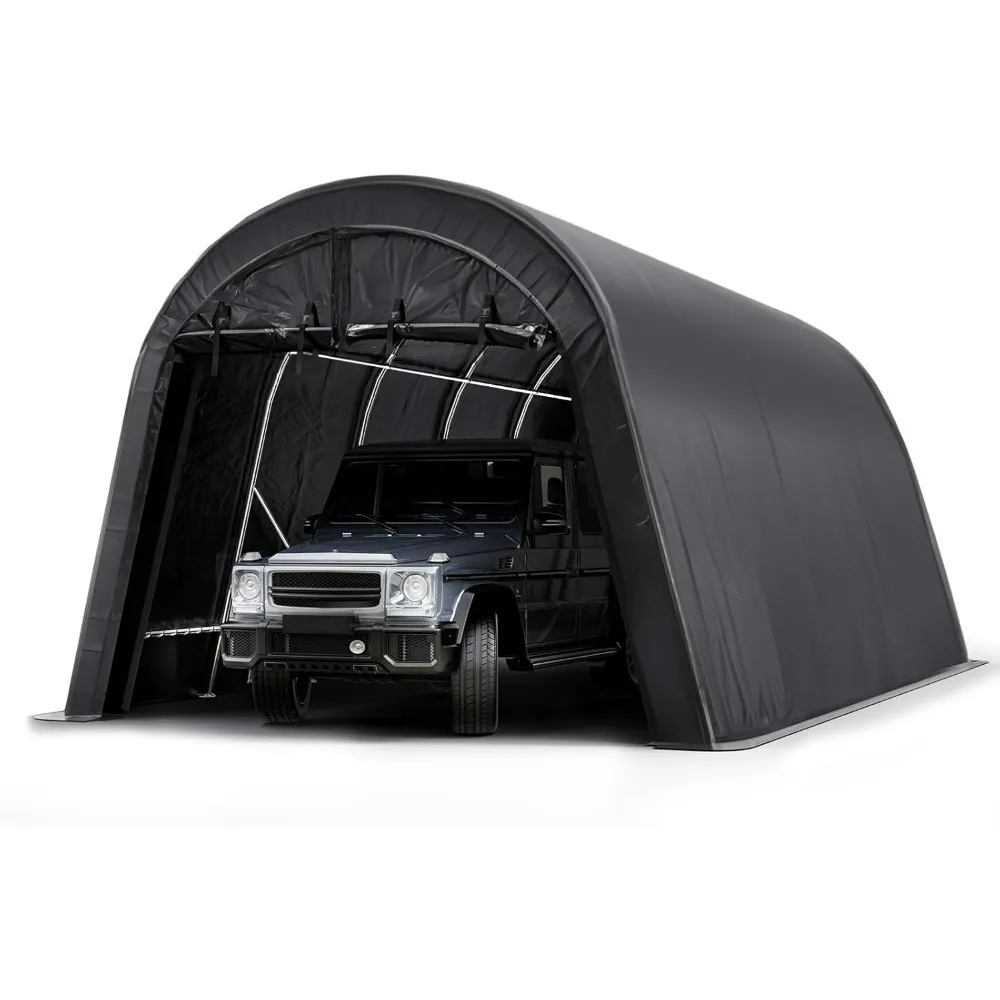 

Carport, Round Style Portable Garage Waterproof Anti-Snow Shelter Storage Canopy, Doors Sheds & Outdoor Storage for Car,Vehicle