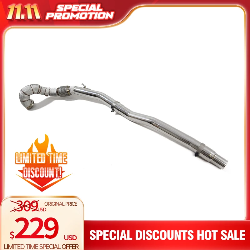 Limited Time Offer Downpipe With Heat Shield For VW golf MK7 2.0T Ouchi performante  exhaust system