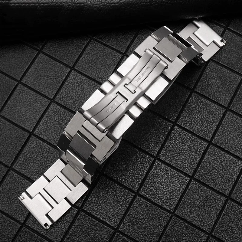 Solid 316L Stainless Steel Watchband for Cartier Tank Solo 16mm 17.5mm 20mm 23mm Metal Watch Band Strap Wrist Watches Bracelet