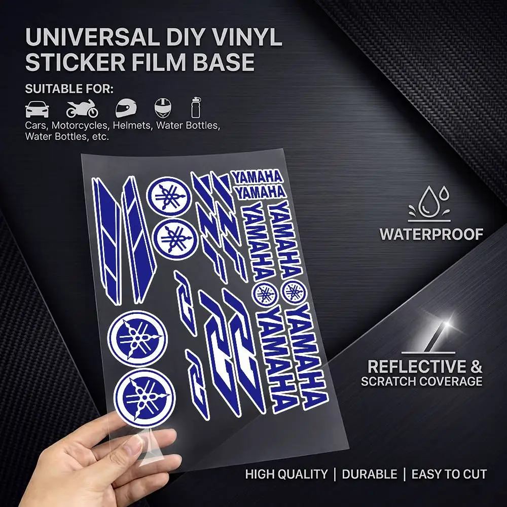 FOR YAMAHA YZF R7 Waterproof Reflective Scratch Cover Sticker Universal Decor Decal For Car Motorcycle Helmet Refrigerator