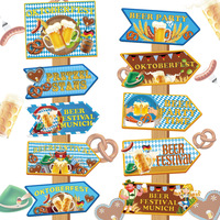 Munich Oktoberfest Party Signs Lawn Stakes Paper Direction Signs Party Decorations