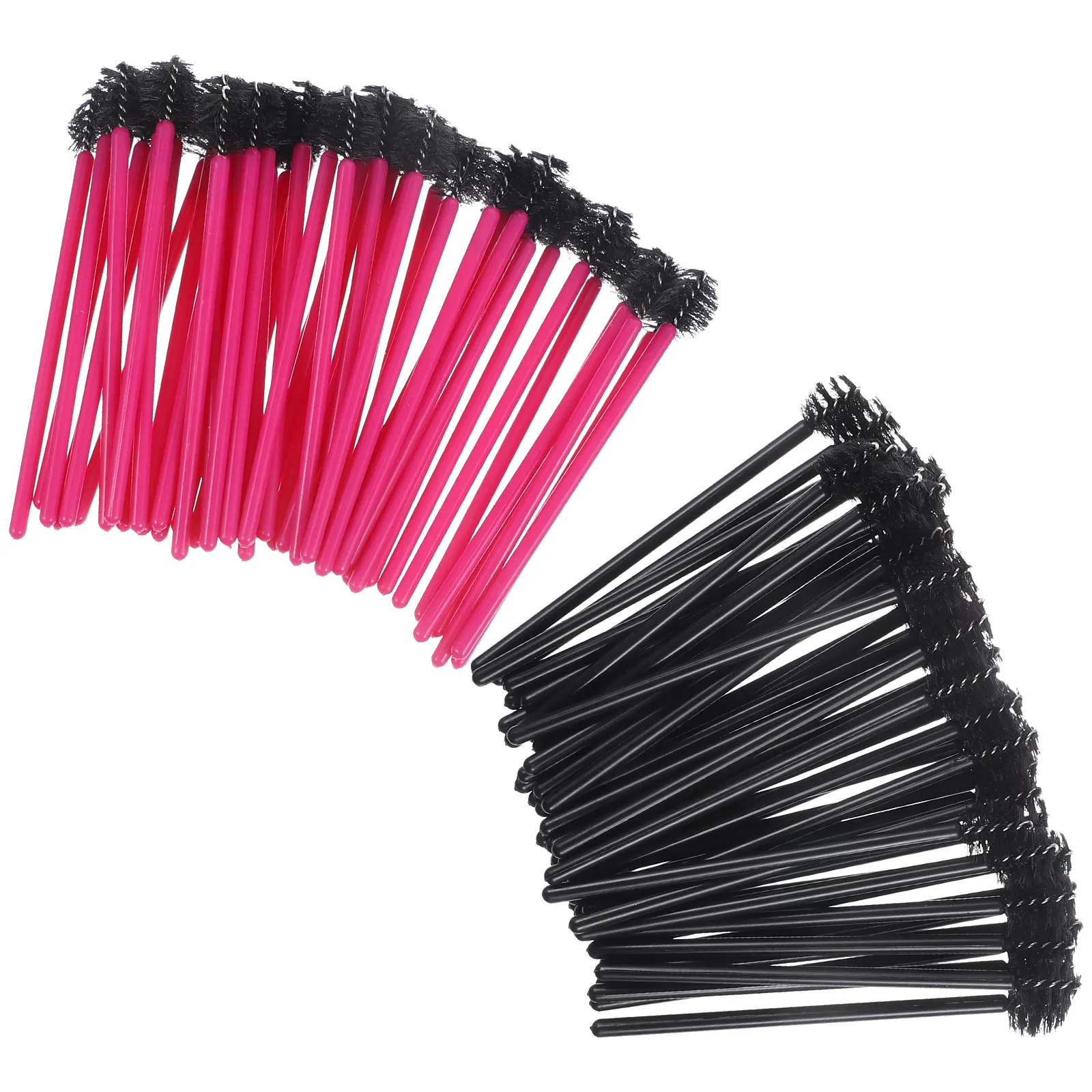 

100pcs Eyelash Brush Disposable Nylon Lashes W Brow Applicator Eyebrow Spoolie Travel Makeup BrushesBlack Lightweight Safe
