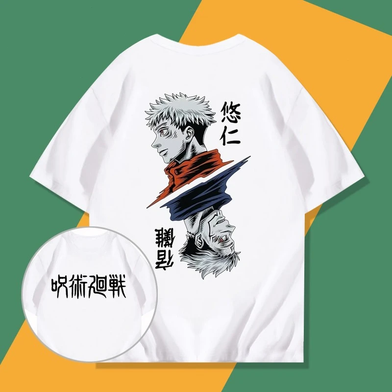 

Itadori Yuji‌ Jujutsu Kaisen ‌Gojo Satoru T-shirt Casual Loose Cool Summer Cotton Mens Women Top Tee Short Sleeve Streetwear Top