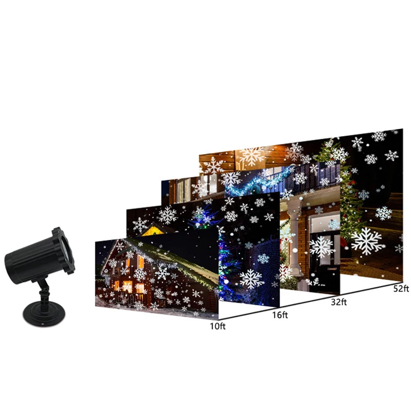 2025 New Christmas Snowfall Projector Lights Outdoor Indoor Waterproof Highlight Landscape Dynamic LED Snowflake Projection Lamp - Image 3