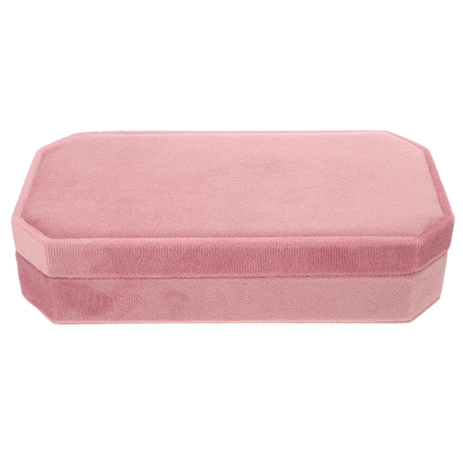 Pink Jewelry Storage Box Octagon Ring Earring Organizer Travel Compact Case Women Small Jewelry Holder Dustproof