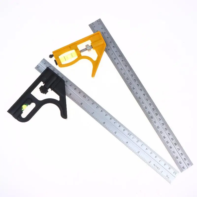 Hot 1Pcs Multifunctional 300MM Adjustable Angle Ruler 12