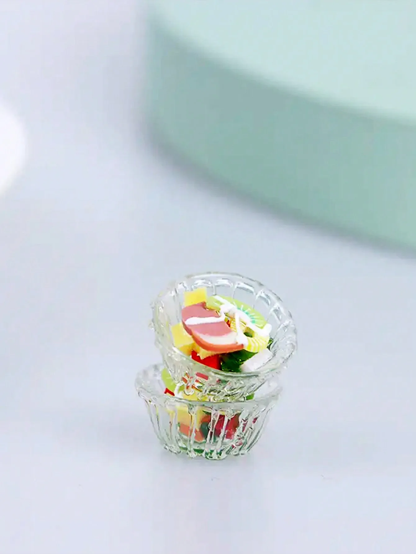 Dollhouse Miniature Vegetable Salad Bowl 1:12 Scale Mini Simulation Food Toy Kitchen Decor Accessories