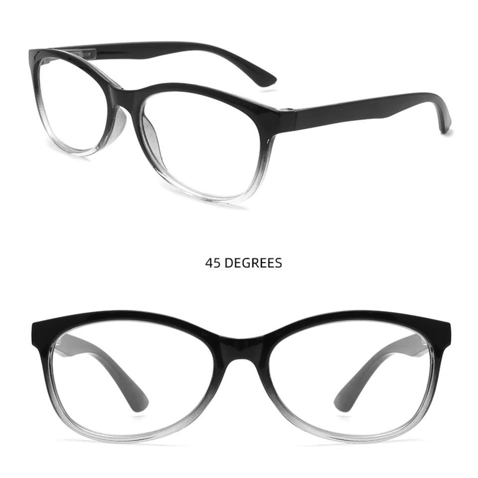 NONOR Black Reading Glasses Men +0.5 to +2.5 Power Readers Automatic Focus Eyeglass Women Resin HD Magnifier