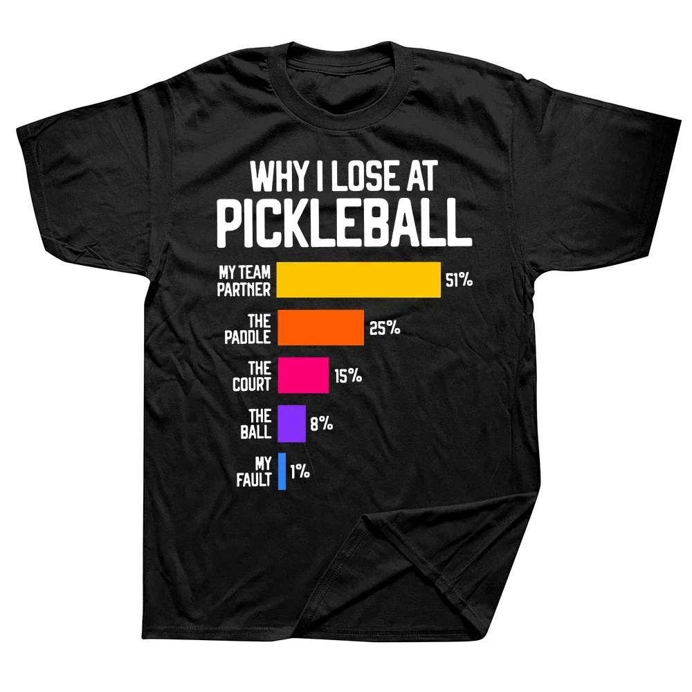 Tops Tees Classic Cotton Gift Why I Lose At Pickleball Tshirts Play Pickleball Player T Shirt Funny Quote Slogan Kitchen funny