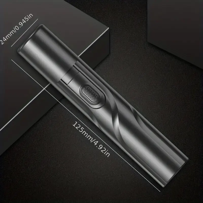 Электрический триммер для носа и ушей, синий/ черный