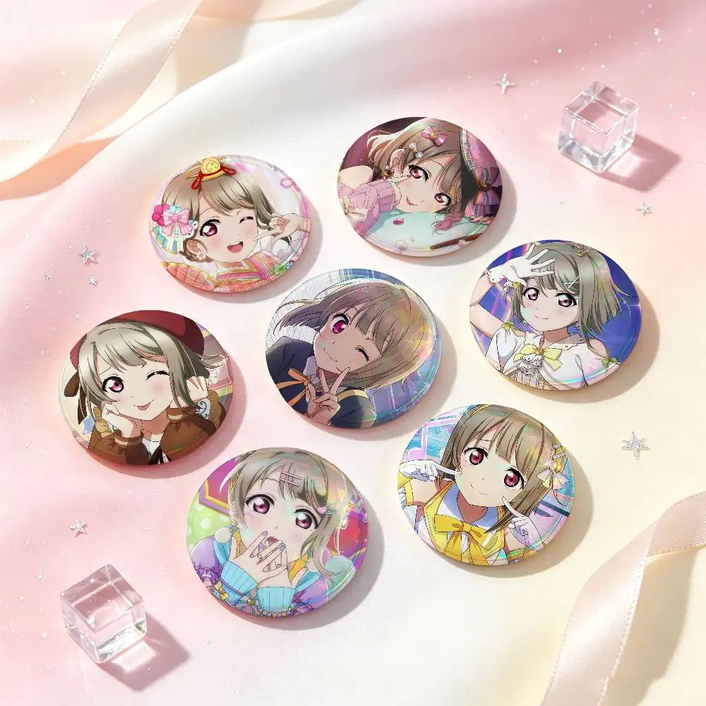 Kasumi Nakasu Anime Figur Badges 25 32 44 58 75 Mm Round Cosplay Pin Bag Decor Fans Collect Friends Gifts Brooch Souvenir