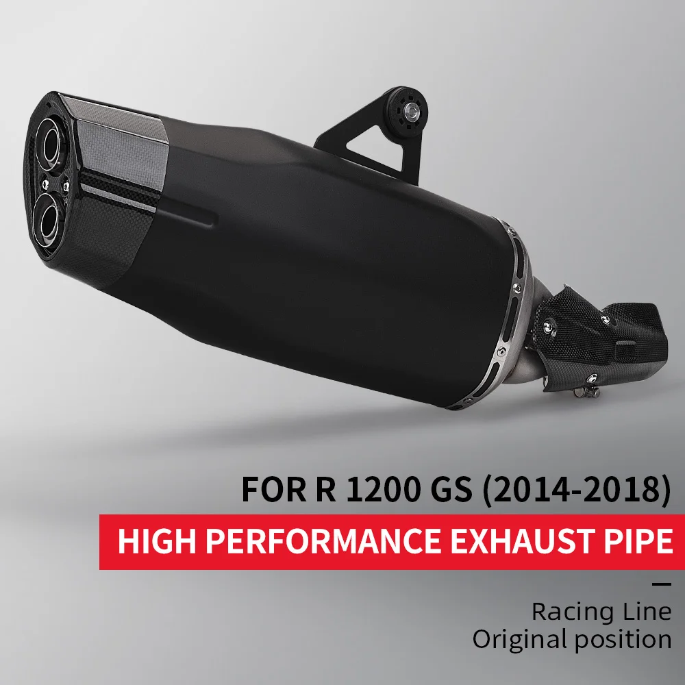 Motorcycle Exhaust Escape System Connector Middle Link Pipe Muffler Slip On For R1200 R1250 GS Adventure 2014-2018