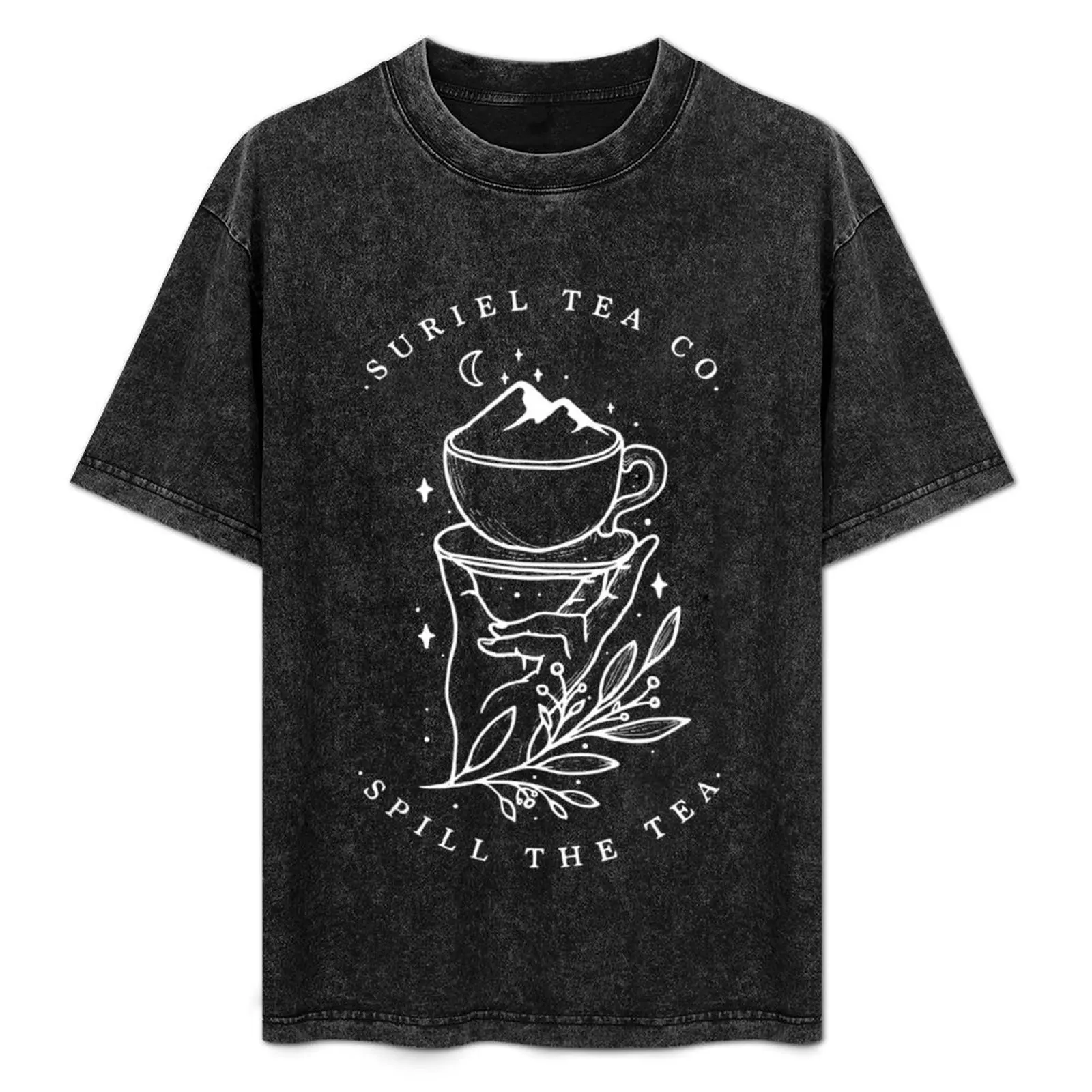 Suriel Tea Co Acotar Spill The Tea Fun Tea Drinker Lover T-Shirt blacks anime tshirt oversized mens t shirts