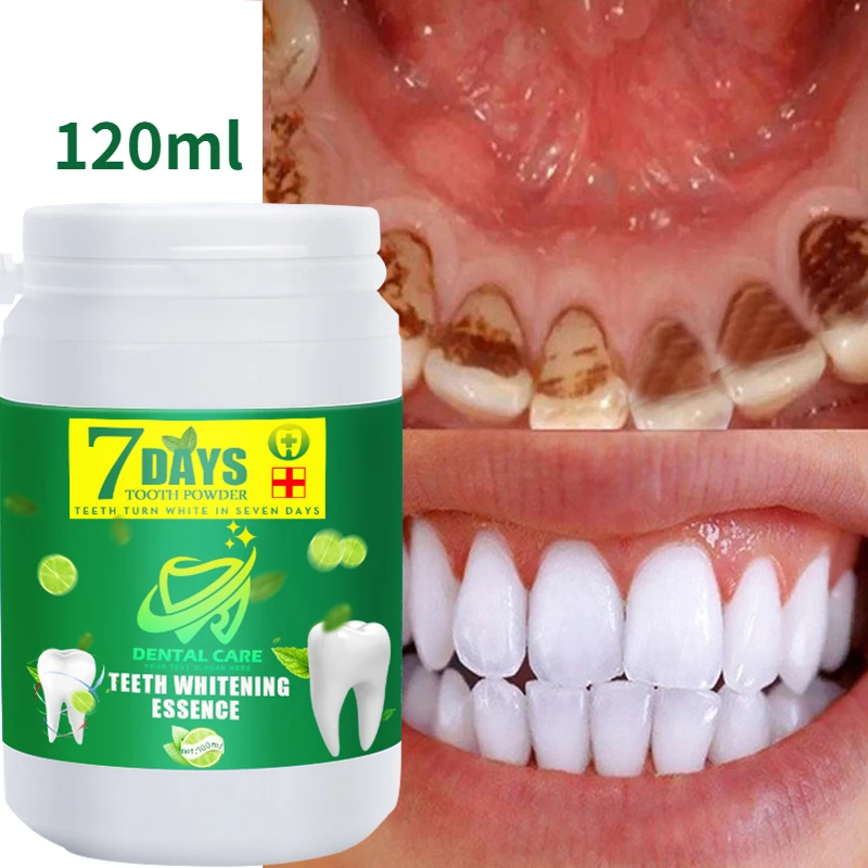 

120ml Teeth Whitening Powder Remove Plaque Stains Toothpaste Fresh Breath Oral Hygiene Dentally Tools Teeth Care Remove Tartar