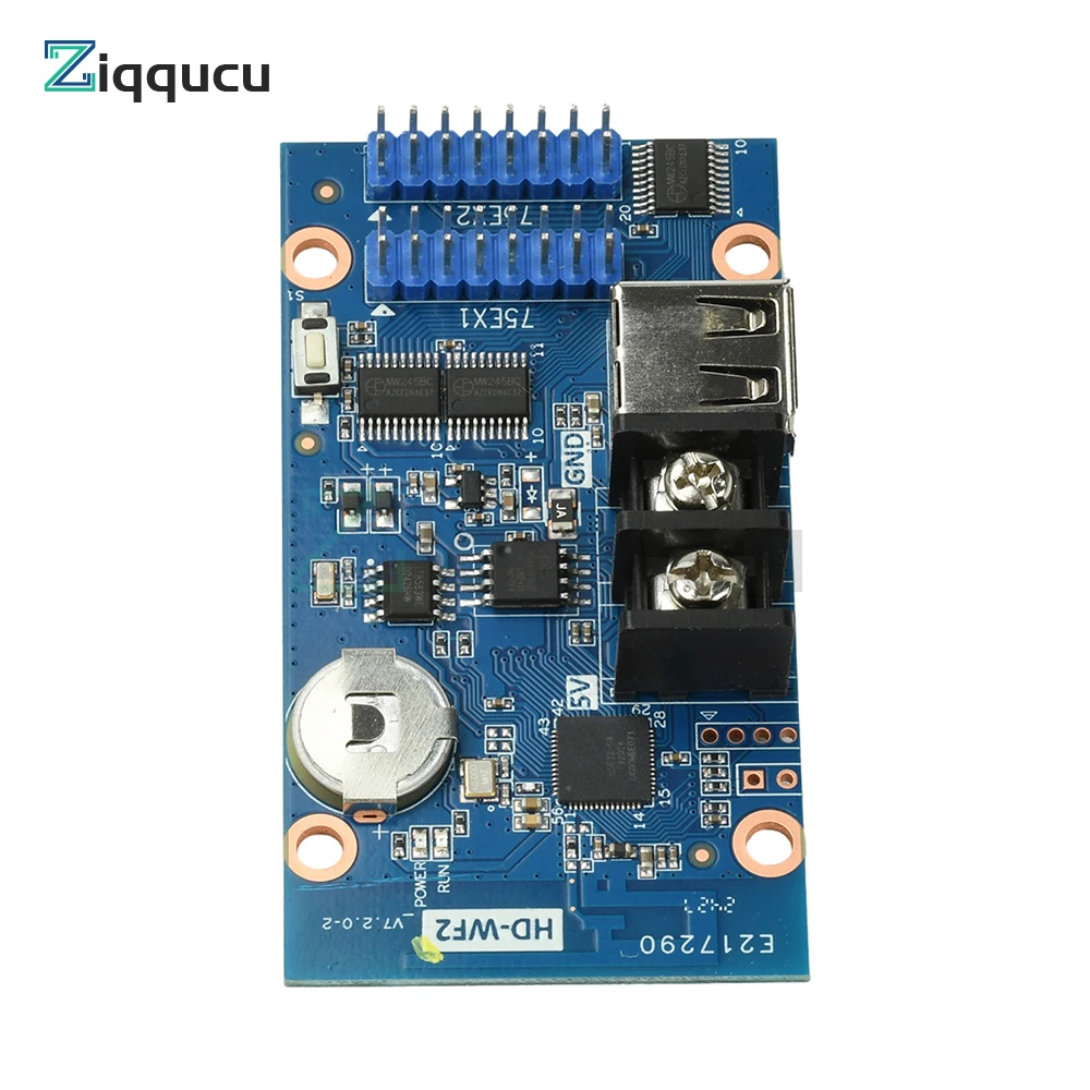 

HD-WF2 WiFi & USB LED Display Control Card - DC 4.2-5.5V for Full Color Storefront Sign, Advertising Screen, and LED Strip