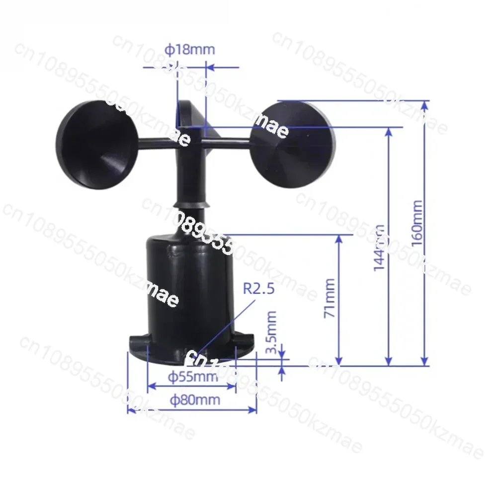 Tower Crane Wind Speed Measuring Instrument Construction Site Anemometer with Alarm