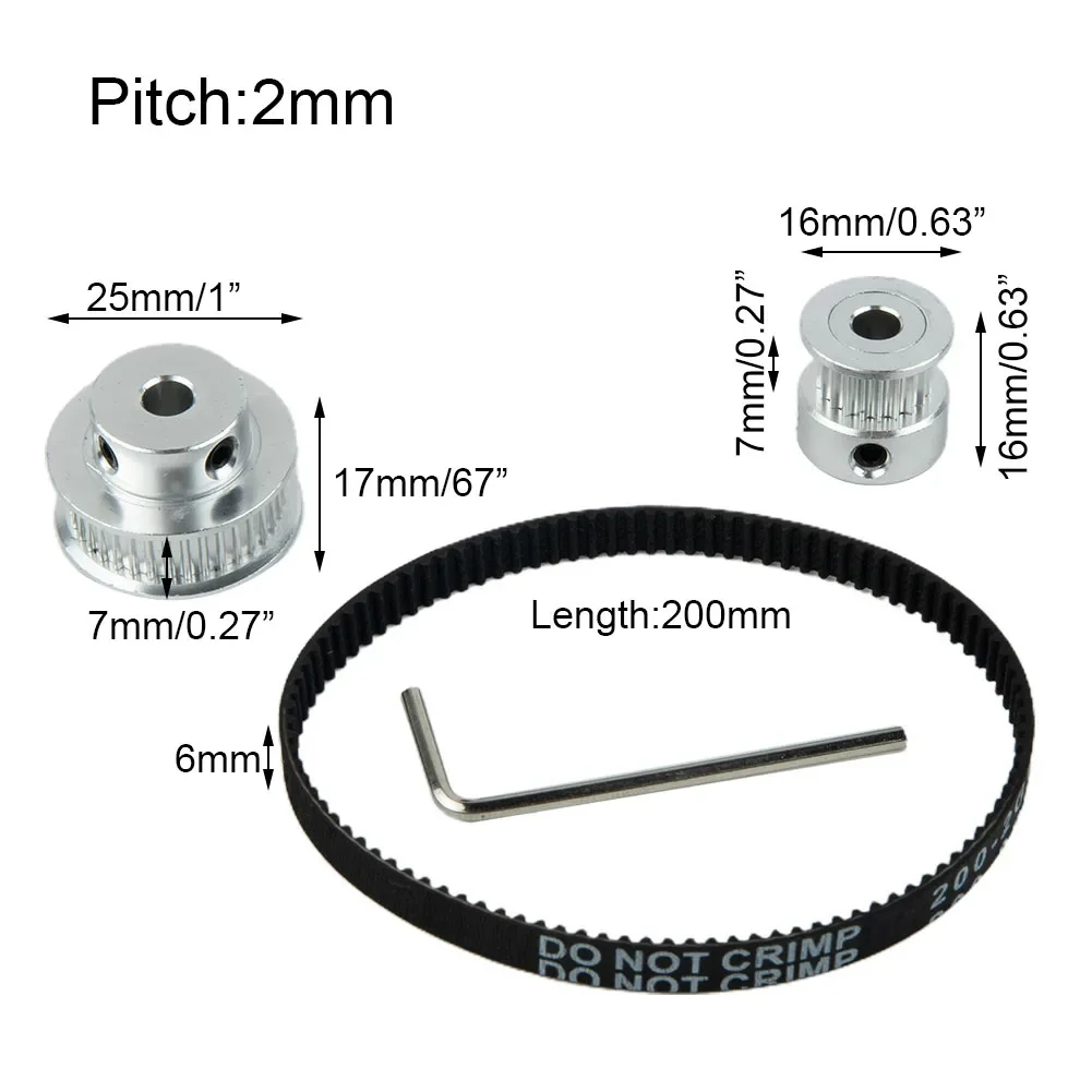 高品質のタイミングプーリーセット,20歯と36歯,ボア5mm,ベルト,レンチ,開発,最適,動力伝達,使いやすさ