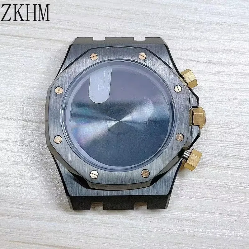 Koperta 41MM Materiał ze stali nierdzewnej Szkło szafirowe Nadaje się do akcesoriów do zegarków z mechanizmem kwarcowym VK63