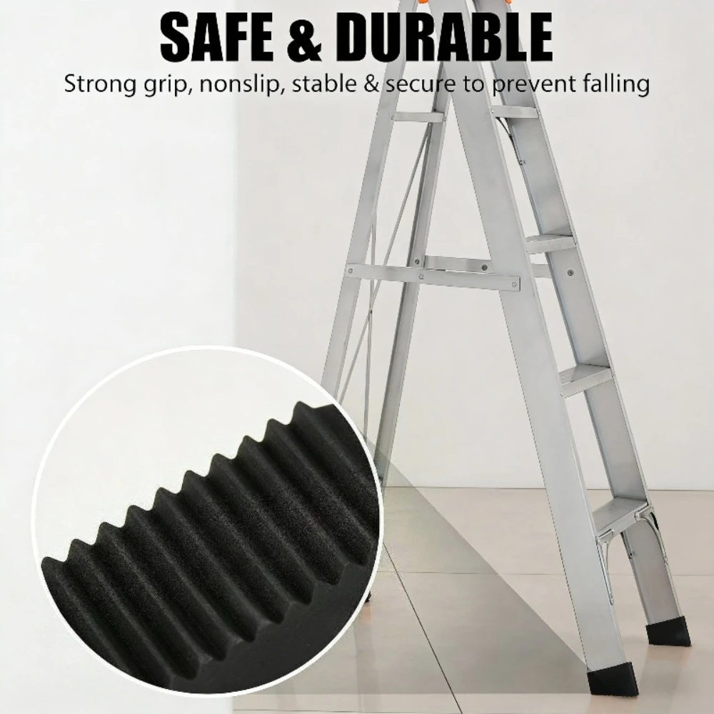 4Pcs Ladder Non-slip Feet Rubber Pads Foot Sleeve Furniture Mat Leg Chair Protectors Cover Accessories Safety Stability Durable
