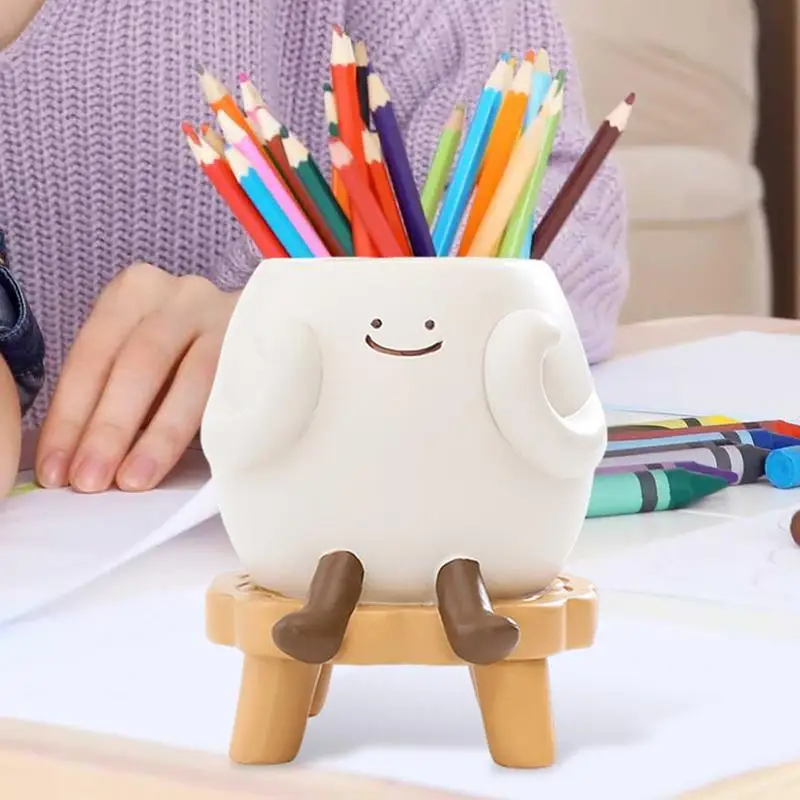 Cute flower pot resin succulent plant pot decorative chair surface pen holder can be used as flower