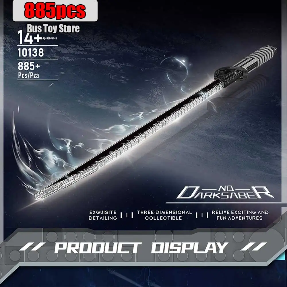 

Mould King The Darksaber Building Block With LED Light Assembly Lightsable Brick Toys Set For Kids Christmas Gift Boys 10138