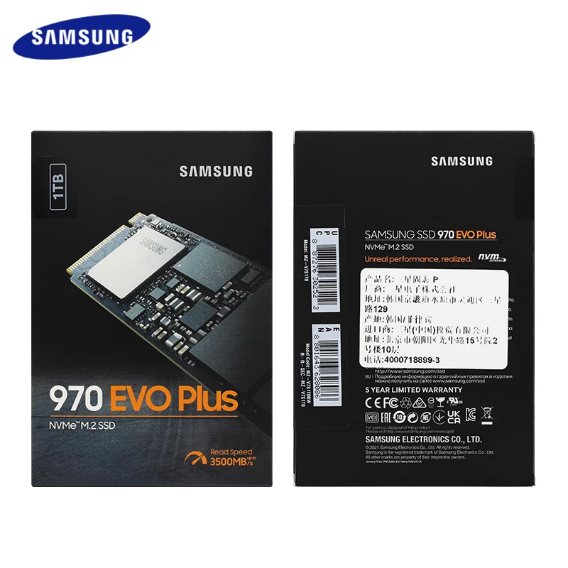 ซัมซุง SSD 970 EVO Plus NVMe M.2 (2280) ไดรฟ์ Solid State ภายใน250GB 500GB 1TB PCIe Gen 3.0X4ฮาร์ดดิสก์สำหรับแล็ปท็อปเดสก์ท็อป