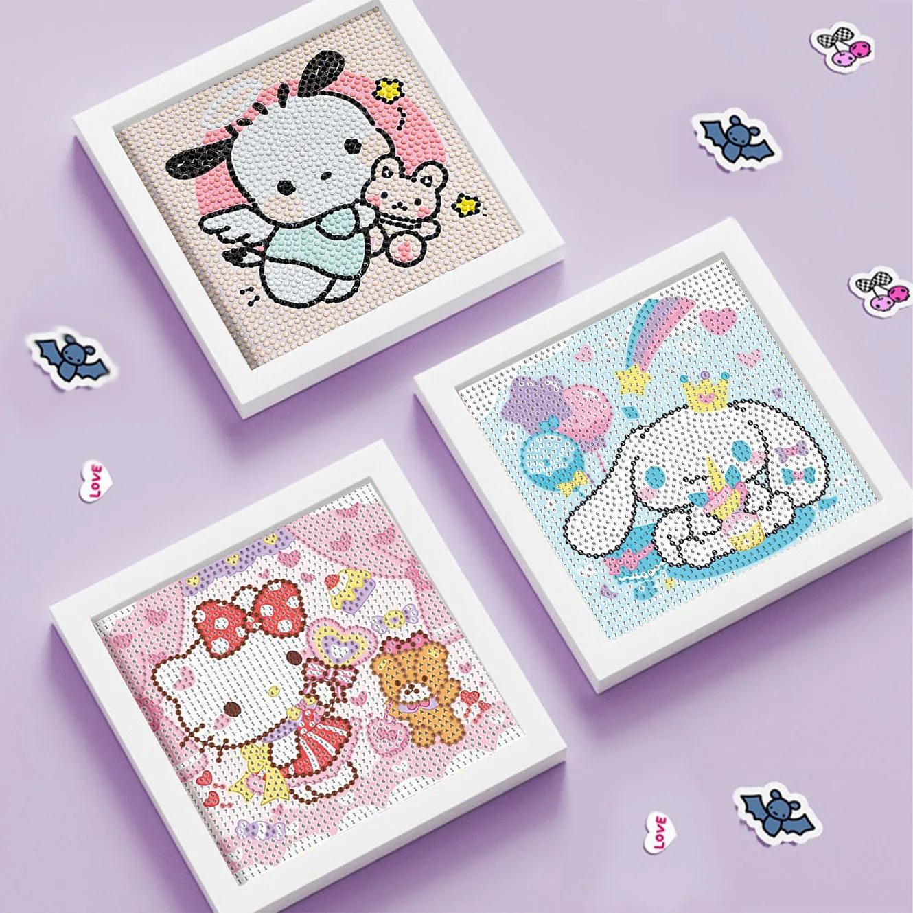 

Набор для вышивания 5D DIY «Кристальные бриллианты» Keeppley&Sanrio Party с рамкой, декоративная картина, подарок на день рождения