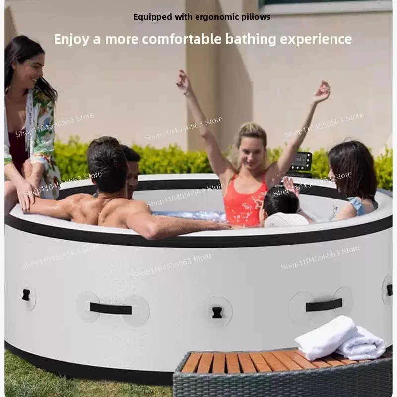 Customizable Inflatable SPA Jacuzzi Pool Automatic Heated Heated Hot Tub Wave Bubble Massage Pool