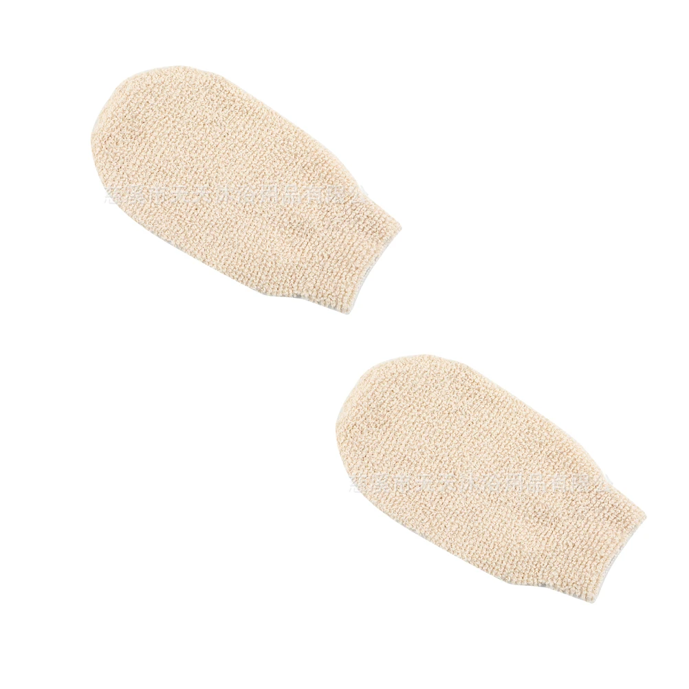 

2 Pcs Bathing Gloves Body Massage Towel Exfoliator Back Scrubber Reusable Machine Washable Unisex Design Skin Exfoliation Dead
