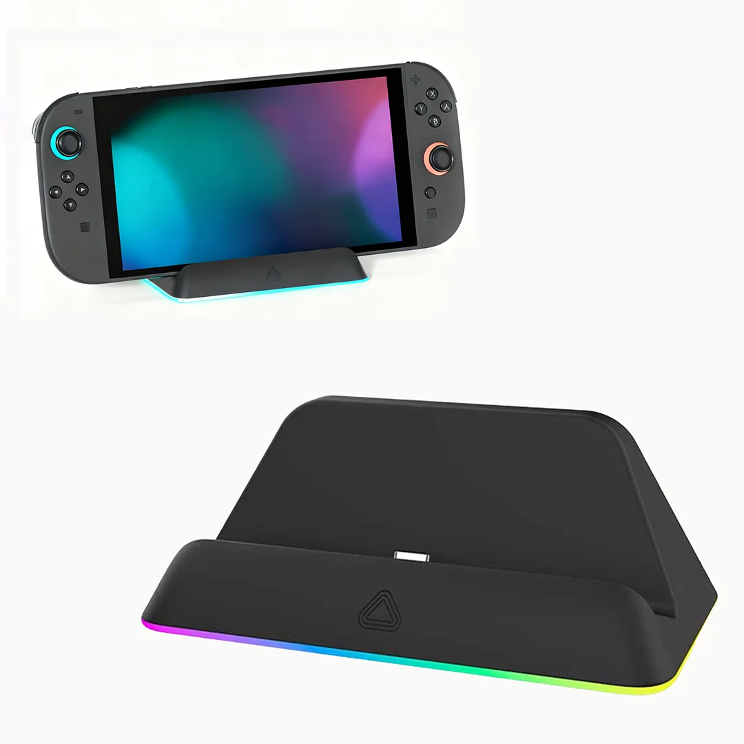 

Док-станция для телевизора Nintendo Switch 2, лучший переключатель 2, портативный адаптер для телевизора, зарядная док-станция с RGB-подсветкой Type-C