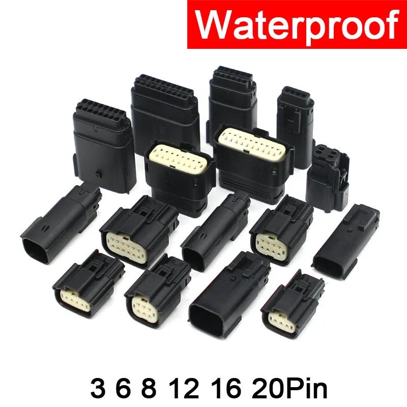 Molex 3 6 8 12 16 20Pin Male Female Waterproof Connector Plug 6189-0165 6188-0129 33471-0401 33481-0401 33472-0601 33482-0601 3P