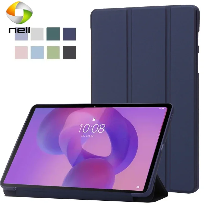 

Чехол для Lenovo Idea Tab Pro 12.7 2025, тройной чехол из искусственной кожи, мягкая задняя подставка из ТПУ, чехол для планшета Idea Tab Pro, чехол tb373fu