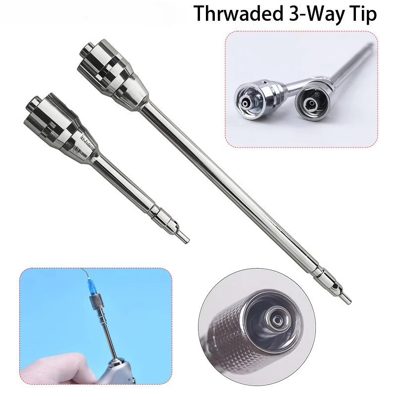 Dental 3-in-1 Tip Screw-On 3-in-1 Nozzle for Microscopic Root Canal Irrigation Compatible with Needles Dental Materials