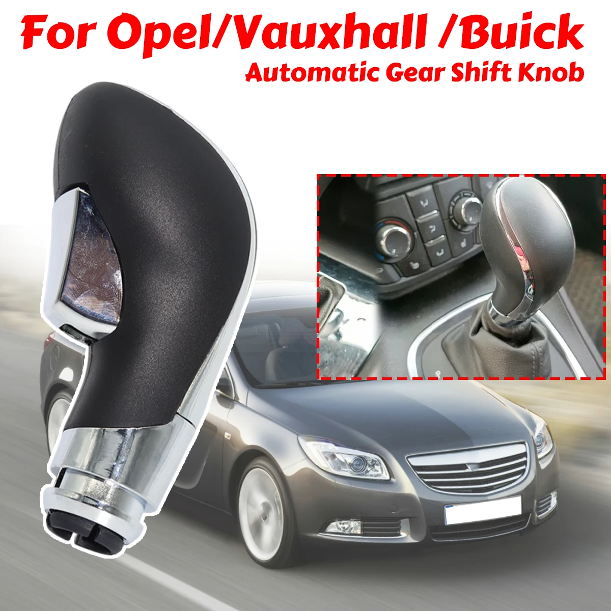 Automatic Gear Shift Knob Chrome For Opel Vauxhall Astra Insignia Meriva Mokka Zafira Buick Regal Gear Shifter Handball Direct