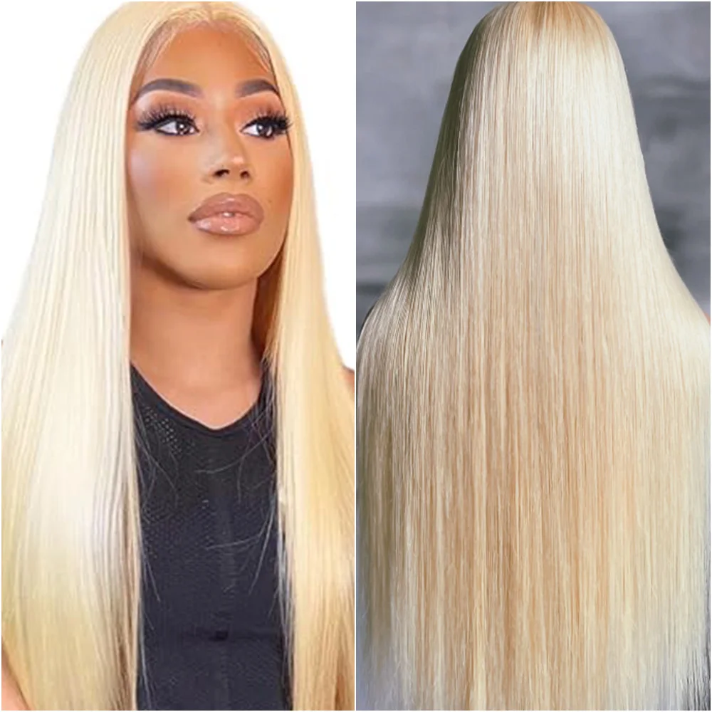

26 36 Inches 200 Density 13x6 HD Lace Frontal Wig Straight Lace Frontal Wig 13x4 Blonde 613 Lace Front Human Hair Wigs For Women