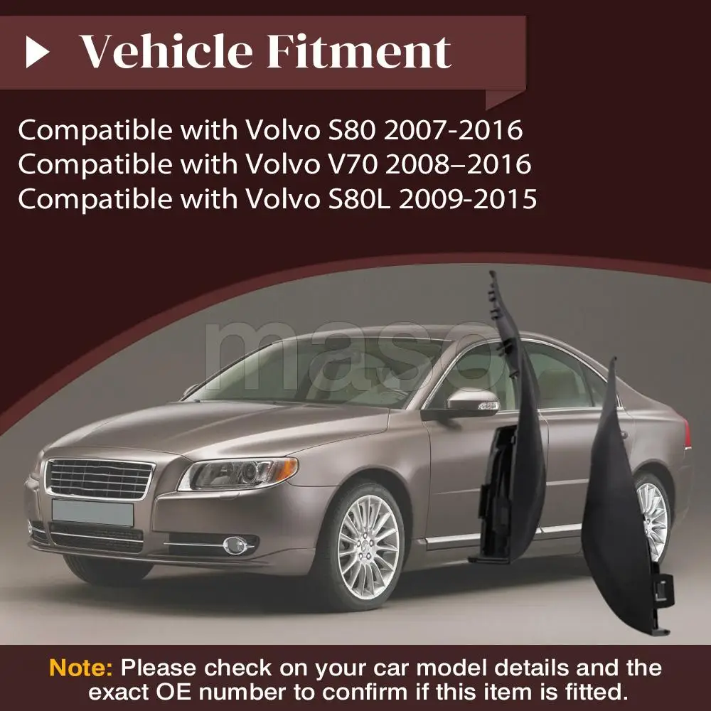 2 قطعة غطاء لوحة القلنسوة الأمامية غطاء الصرف الزجاج الأمامي لفولفو S80 2007-2016 V70 2008-2016 S80L 2009-2015 31218596 31218596