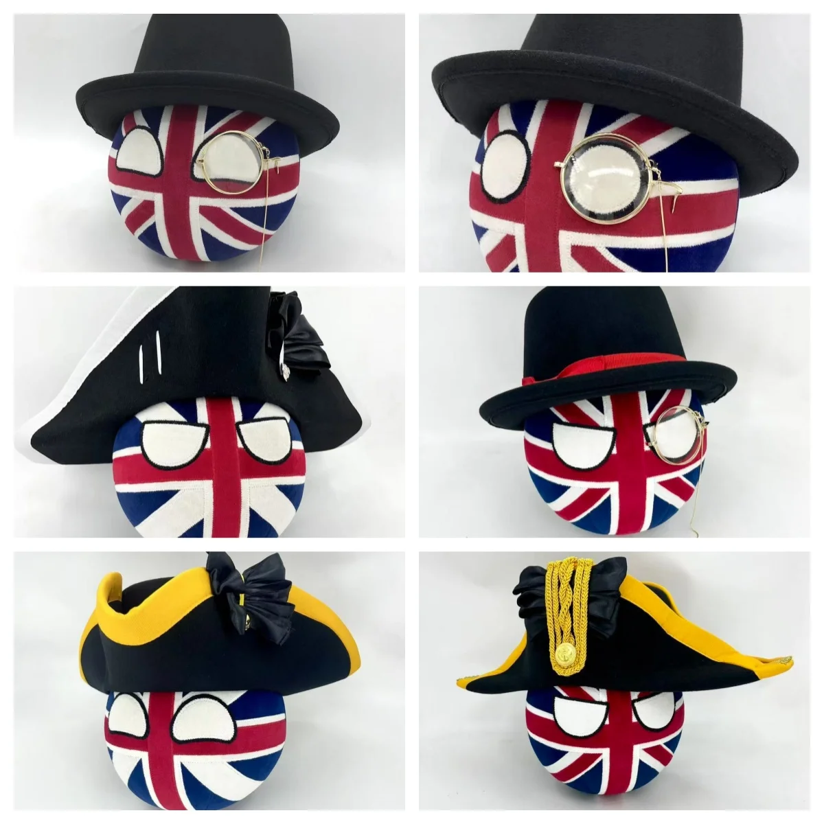 20cm Polandball U.K. Britain ball with gentleman hat Cosplay Customized Handmade Products Toy for Gift