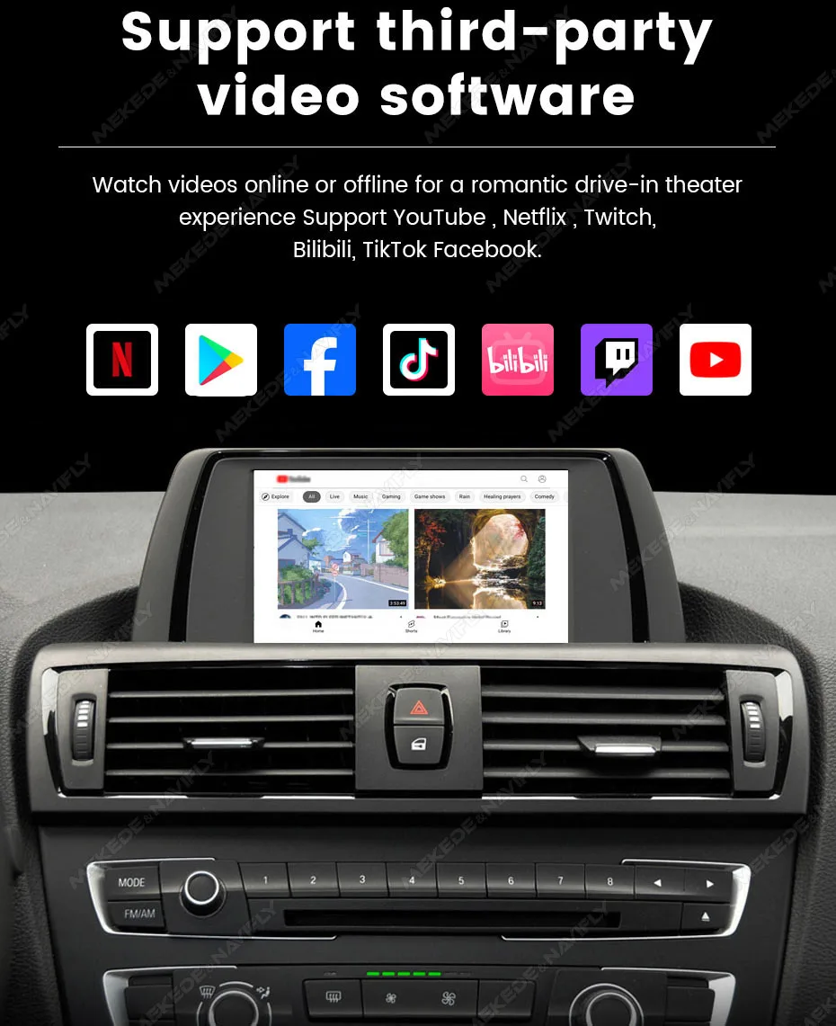 MEKEDE Wireless CarPlay Android Auto Decoder für BMW CCC CIC NBT EVO System 1 2 3 4 5 7 Serie E70 F10 X1 X3 F25 F26 F48 MINI X4 X5 X6 F56 F15 Smart Video BOX – Detail 18