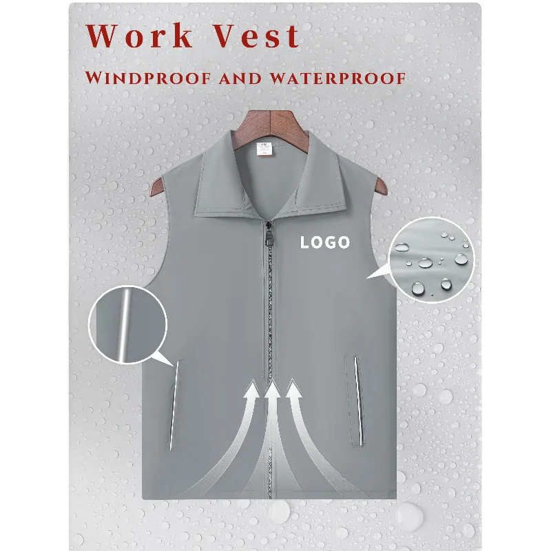 10 ألوان مقاوم للماء أكسفورد النسيج طبقة واحدة سترة التلبيب بلون العمل موحدة فريق موحدة المتطوعين الخيرية سترة مخصصة