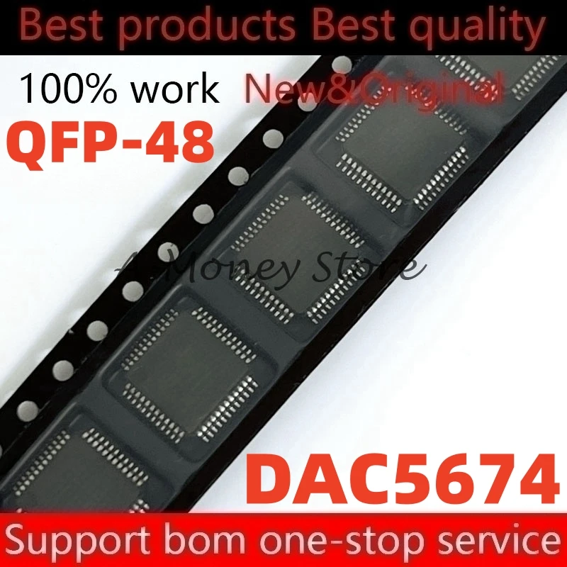 (1-5pcs)DAC5674IPHPR DAC5674IPHP DAC5674 QFP-48