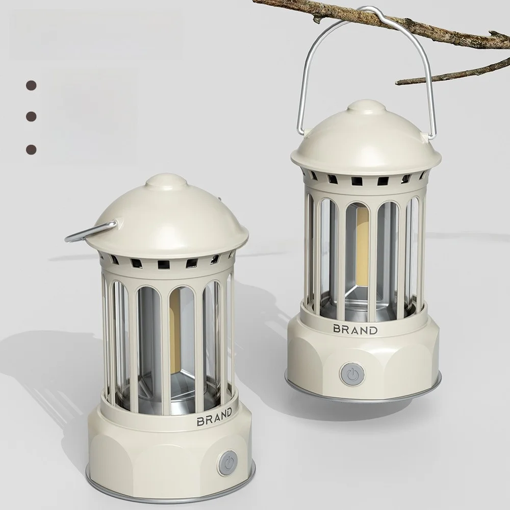 

Outdoor Camping Lantern Handheld COB Illumination Atmosphere Tent Light Vintage Lamp Gift Portable Mountain Trail Lamp