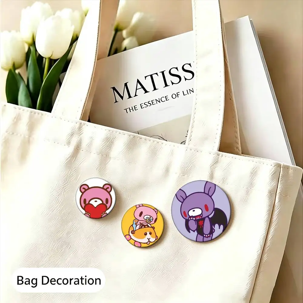 Cute G-Gloomy Bear Custom Enamel Pin Badges 25mm 32mm 44mm 58mm Backpack Hat Decor Toys Gifts