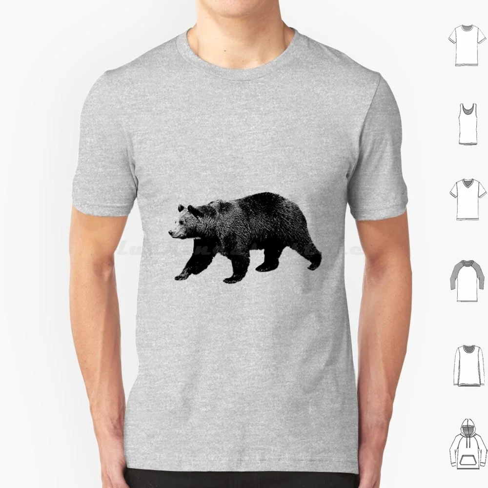 Bear Walking In The Woods. Digital Engraving T Shirt Men Women Kids 6xl Bear Images Bear Pictures Bear Bear Illustrations Bear