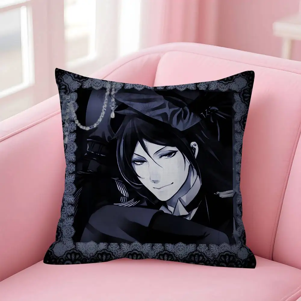 Anime Black Butler horror   Cushion Cover Inches Farmhouse Decor Home Throw Pillow Covers for Couch Decorations - view 5