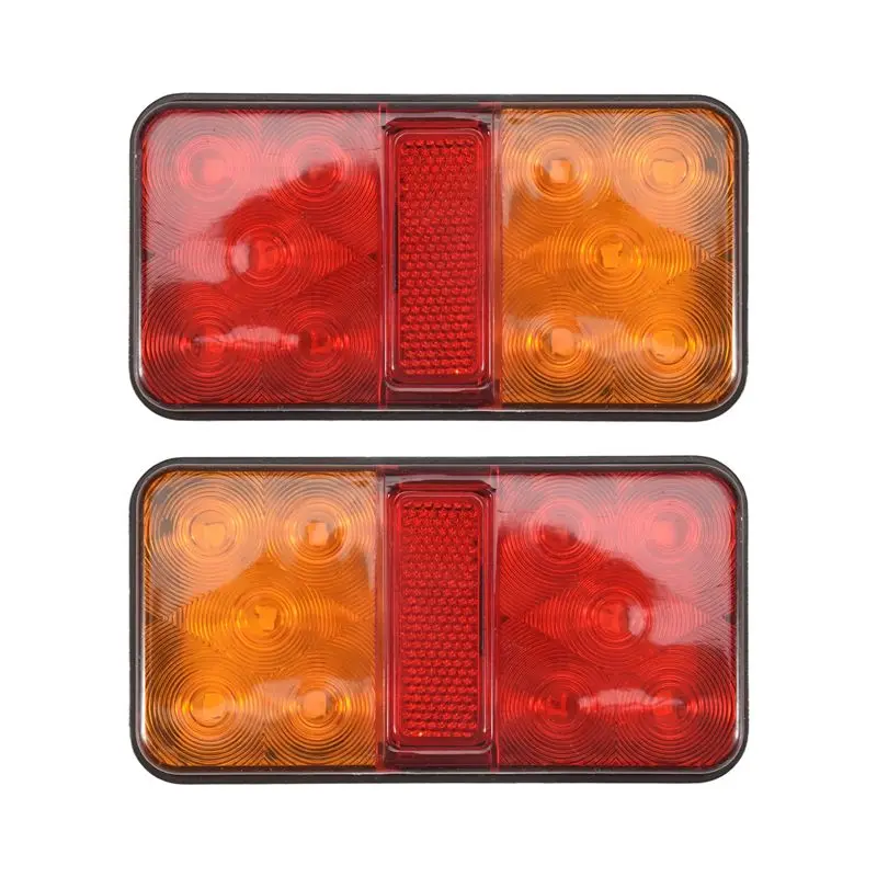 

AC34-2 шт. 12В 10LED Водонепроницаемые задние фонари для грузовиков и прицепов, указатели поворота, стоп-сигналы, задние габаритные огни для лодок, автофургонов, кемперов