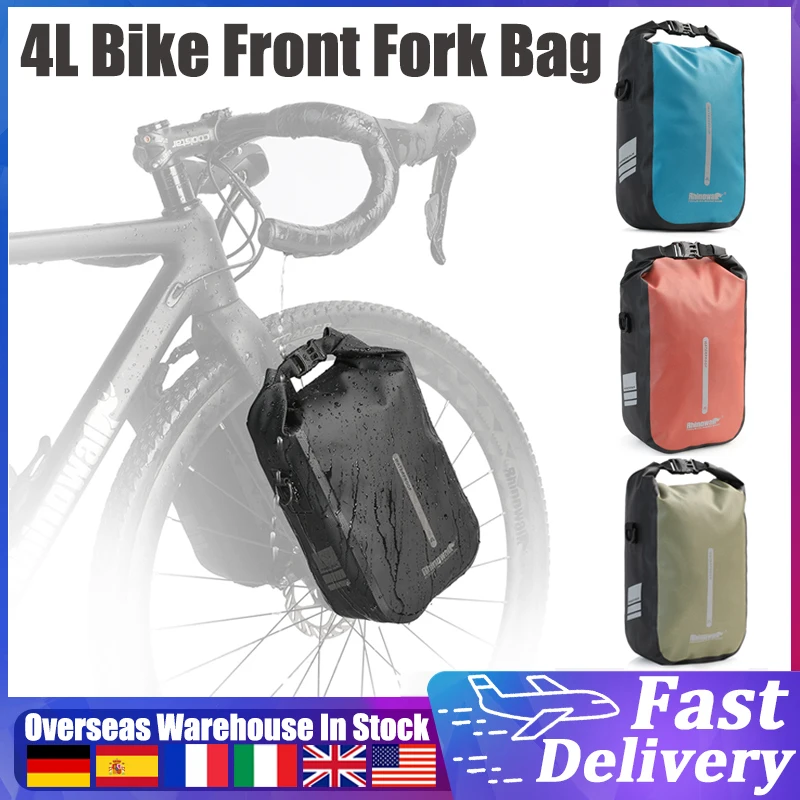 4L Bike Front Fork Bag Quick Release Waterproof Cycling Bag Bicycle Front Bag Electric Scooter Storage Bag Cycling Accessory